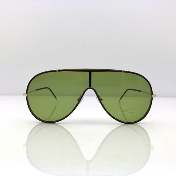 New TOM FORD Mack Aviator Green Lens Sunglasses - Picture 5 of 16